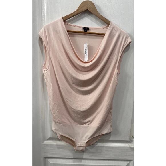 J. Crew 365 Tops - NWT J. Crew 365 Women Medium Pink Cowl Neck Bodysuit Stretch Knit Sleeveless Top